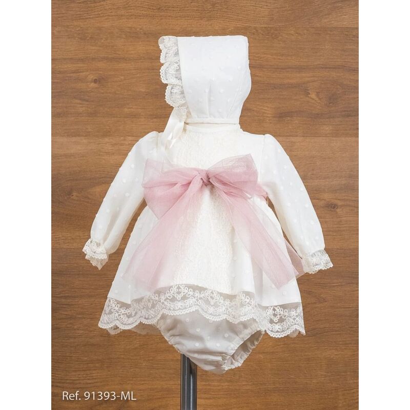 91393 JESUSITO TUL BORD CAPOTA M/L MIKAMAMA. ROPA PARA BEBES ,PREMAMA Y COLEGIAL - BAUTIZO Vestidos . TALLAS 3 meses. 