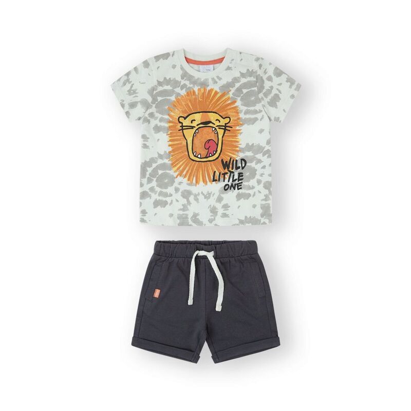 25112002 Conjunto bebé wild boy gris claro Canadá. ROPA PARA BEBES ,PREMAMA Y COLEGIAL - DE 0 5 AÑOS INFANTIL VERANO NIÑO