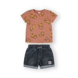 25112103 Conjunto bebé lion  boy rojo Canada. ROPA PARA BEBES ,PREMAMA Y COLEGIAL - DE 0 5 AÑOS INFANTIL VERANO NIÑO Conjuntos .