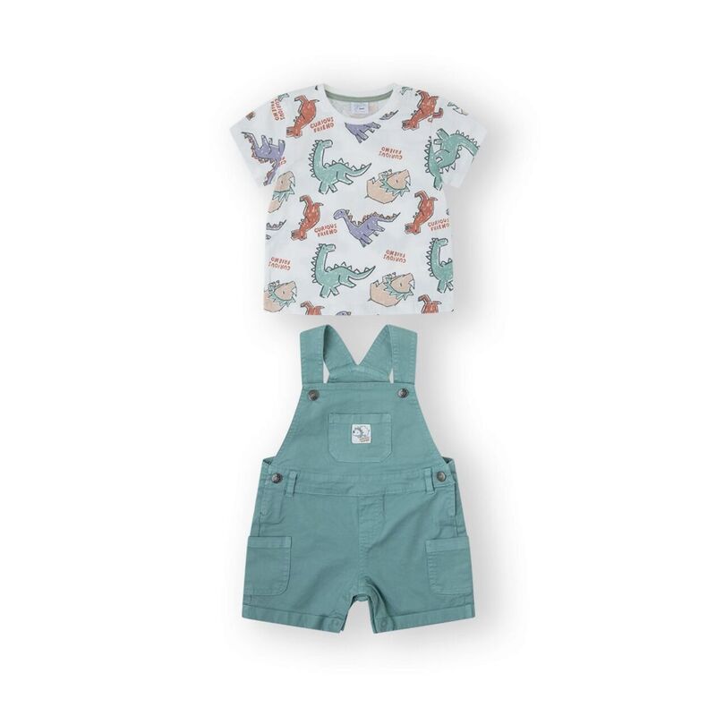 25112261 Conjunto peto  bebé curious boy verde  Canada. ROPA PARA BEBES ,PREMAMA Y COLEGIAL - DE 0 5 AÑOS INFANTIL VERANO NIÑO