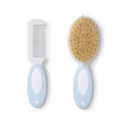 3944 Set de Cepillo y peine con cerdas naturales  Saro. PUERICULTURA Y COMPLEMENTOS PARA BEBES - BAÑO PERFUMERIA COSMETICA .