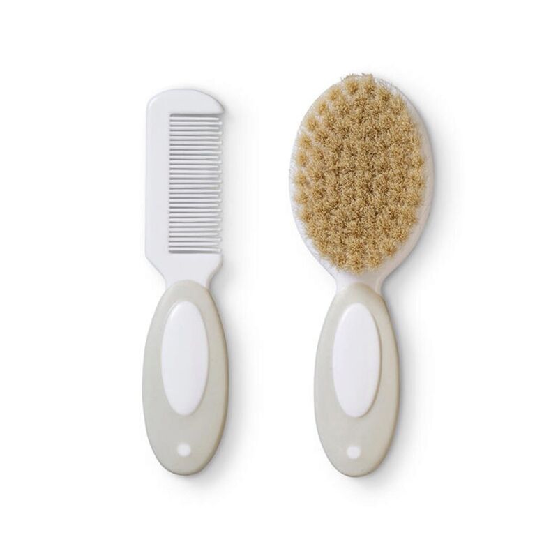 3944 Set de Cepillo y peine con cerdas naturales  Saro. PUERICULTURA Y COMPLEMENTOS PARA BEBES - BAÑO PERFUMERIA COSMETICA .