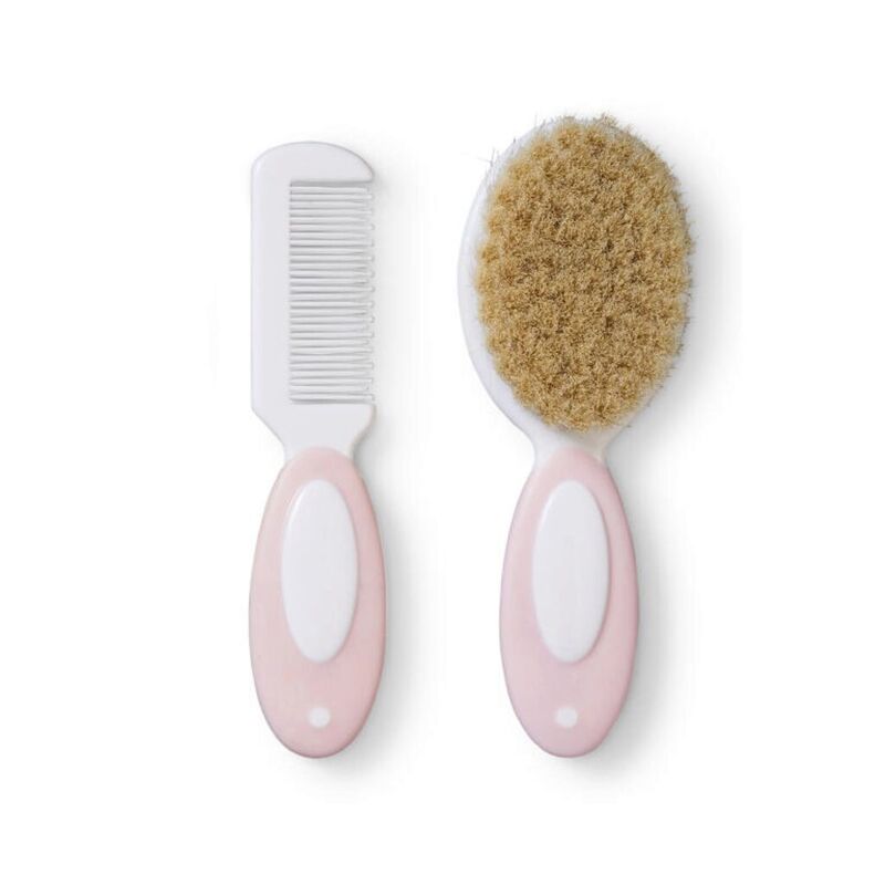 3944 Set de Cepillo y peine con cerdas naturales  Saro. PUERICULTURA Y COMPLEMENTOS PARA BEBES - BAÑO PERFUMERIA COSMETICA .