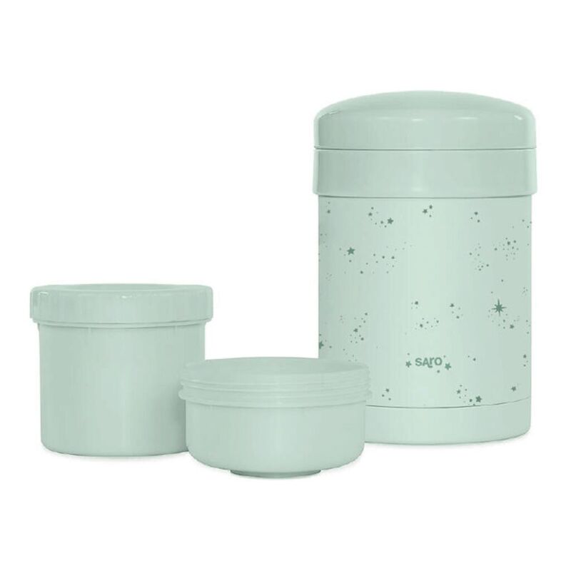 5239 Papillero con secciones Saro. PUERICULTURA Y COMPLEMENTOS PARA BEBES - COMIDA TERMOS RECIPIENTES . Color Verde. 
