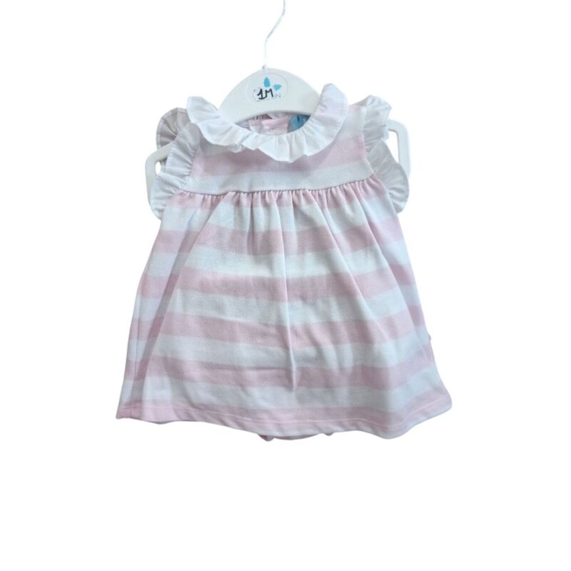 25CB-501 JESUSITO FAM RAYAS ROSA SARDÓN. ROPA PARA BEBES ,PREMAMA Y COLEGIAL - DE 0 5 AÑOS INFANTIL VERANO NIÑA Vestidos .