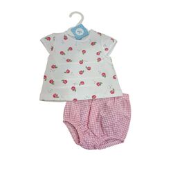 25HA 355 Conjunto dos piezas braguita farm manzanitas Sardón. ROPA PARA BEBES ,PREMAMA Y COLEGIAL - DE 0 5 AÑOS INFANTIL VERANO