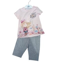 8046 Conjunto niña Garvel. ROPA PARA BEBES ,PREMAMA Y COLEGIAL - DE 0 5 AÑOS INFANTIL VERANO NIÑA Conjuntos . TALLAS 12 meses. 