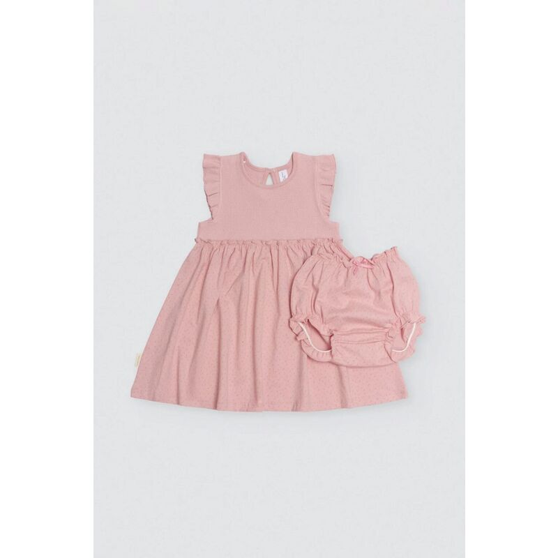 25409 Vestido bebé sin mangas con cubrepañal rosa YSABEL MORA. ROPA PARA BEBES ,PREMAMA Y COLEGIAL - DE 0 5 AÑOS INFANTIL VERANO
