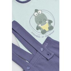 25576 Conjunto bebé camiseta manga corta algodón y culetín con tirantes Crocodino YSABEL MORA. ROPA PARA BEBES ,PREMAMA Y