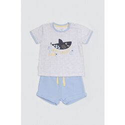 25582 Conjunto bebé camiseta manga corta de rayas y short YSABEL MORA. ROPA PARA BEBES ,PREMAMA Y COLEGIAL - DE 0 5 AÑOS