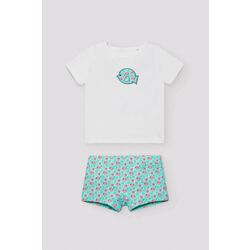 97075 Set bebé bañador bóxer peces y camiseta  Isabel mora. ROPA PARA BEBES ,PREMAMA Y COLEGIAL - DE 0 5 AÑOS INFANTIL VERANO