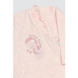 25398 Pelele bebé manga larga Ocean Tales rosa  YSABEL MORA. ROPA PARA BEBES ,PREMAMA Y COLEGIAL - DE 0 5 AÑOS INTERIOR Pijamas
