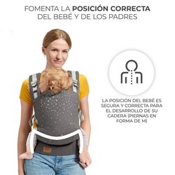 Mochila Portabebé NINO. PUERICULTURA Y COMPLEMENTOS PARA BEBES - PORTEO LACTANCIA MOCHILAS PORTABEBE FULARES . Color GRIS . 