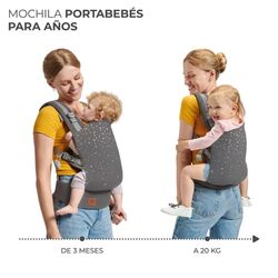 Mochila Portabebé NINO. PUERICULTURA Y COMPLEMENTOS PARA BEBES - PORTEO LACTANCIA MOCHILAS PORTABEBE FULARES . Color GRIS . 