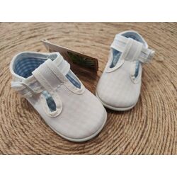 70-535 ZAPATO LONA NIÑO BLANCO MOTESA. ZAPATOS PARA BEBE - ZAPATILLAS DE LONETAS . CALZADO 17. 