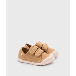 S1033-093 Loneta  velcro barefoot mostaza  Igor. ZAPATOS PARA BEBE - ZAPATILLAS DE LONETAS CALZADO NIÑO NIÑA . CALZADO 20. Color