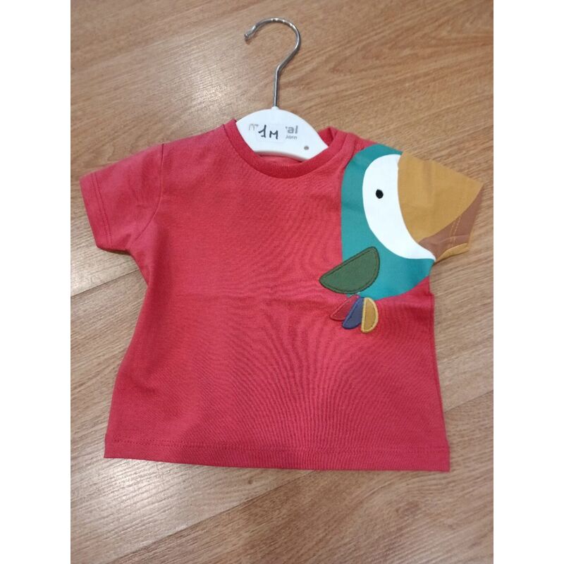 1037 Camiseta m/c Mayoral. ROPA PARA BEBES ,PREMAMA Y COLEGIAL - DE 0 5 AÑOS INFANTIL VERANO NIÑA NIÑO Camisetas . Color POMELO.