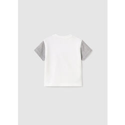 1037 Camiseta m/c Mayoral. ROPA PARA BEBES ,PREMAMA Y COLEGIAL - DE 0 5 AÑOS INFANTIL VERANO NIÑA NIÑO Camisetas . Color Blanco.