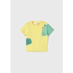 1037 Camiseta m/c Mayoral. ROPA PARA BEBES ,PREMAMA Y COLEGIAL - DE 0 5 AÑOS INFANTIL VERANO NIÑA NIÑO Camisetas . Color LIMON