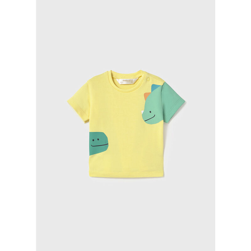 1037 Camiseta m/c Mayoral. ROPA PARA BEBES ,PREMAMA Y COLEGIAL - DE 0 5 AÑOS INFANTIL VERANO NIÑA NIÑO Camisetas . Color LIMON