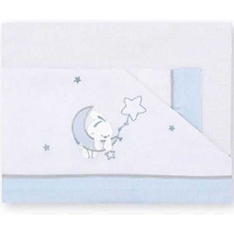 TRIP DE CUNA LUNA 60*120 COIMASA 131. MOBILIARIO Y DECORACION PARA BEBE - ROPA CUNA MINICUNA SABANAS . Color Azul. 