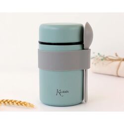 02728 TERMO 500ML KIOKIDS. PUERICULTURA Y COMPLEMENTOS PARA BEBES - COMIDA TERMOS RECIPIENTES . Color Azul. 
