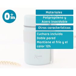 02728 TERMO 500ML KIOKIDS. PUERICULTURA Y COMPLEMENTOS PARA BEBES - COMIDA TERMOS RECIPIENTES . Color Azul. 