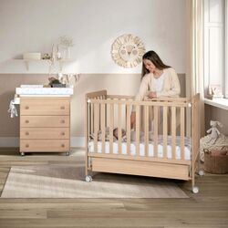 CUNA DE 120X60 NORDIKA CERA NATURAL MICUNA. MOBILIARIO Y DECORACION PARA BEBE - CUNAS . Color NATURAL. 