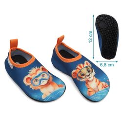 573 ESCARPIN ZAPATO ACUATICO  AQUASOCKER AZUL MARINO KIOKIDS. ZAPATOS PARA BEBE - CHANCLAS Y CANGREJERAS ROPA BEBES ,PREMAMA