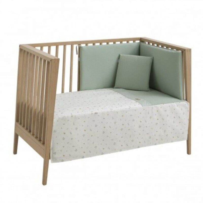 54501 JGO 2 PCS.COLCHA I-V. CUNA 60 ARDI VERDE 60x120x3 CM CAMBRASS. MOBILIARIO Y DECORACION PARA BEBE - ROPA CUNA MINICUNA