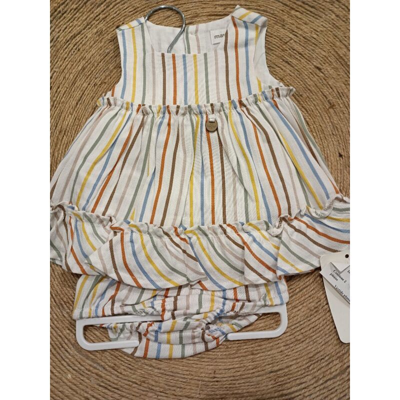1844 Vestido plana Mayoral. ROPA PARA BEBES ,PREMAMA Y COLEGIAL - DE 0 5 AÑOS INFANTIL VERANO RECIEN NACIDO MAYORAL 0-1 55 CM .