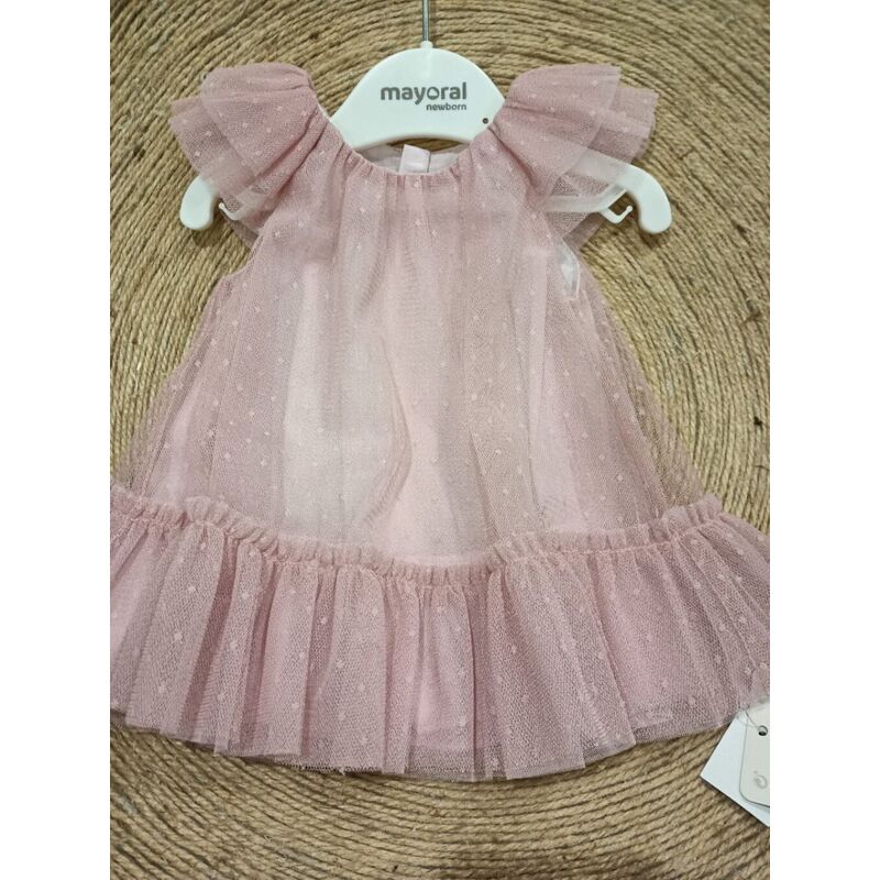 1850 Vestido tul Mayoral. ROPA PARA BEBES ,PREMAMA Y COLEGIAL - DE 0 5 AÑOS INFANTIL VERANO RECIEN NACIDO MAYORAL 0-1 55 CM .