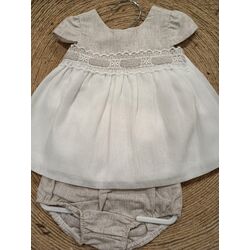 1857 Vestido combinado ceremonia Mayoral. ROPA PARA BEBES ,PREMAMA Y COLEGIAL - DE 0 5 AÑOS INFANTIL VERANO RECIEN NACIDO