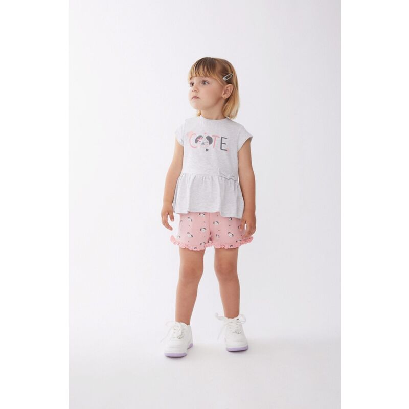 251003 CONJUNTO NIÑA PANTALON CORTO Y CAMISETA STREET MONKEY. ROPA PARA BEBES ,PREMAMA Y COLEGIAL - DE 0 5 AÑOS INFANTIL VERANO