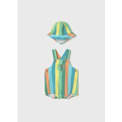 1613 Peto con gorro mayoral. ROPA PARA BEBES ,PREMAMA Y COLEGIAL - DE 0 5 AÑOS INFANTIL VERANO RECIEN NACIDO MAYORAL 0-1 55 CM .