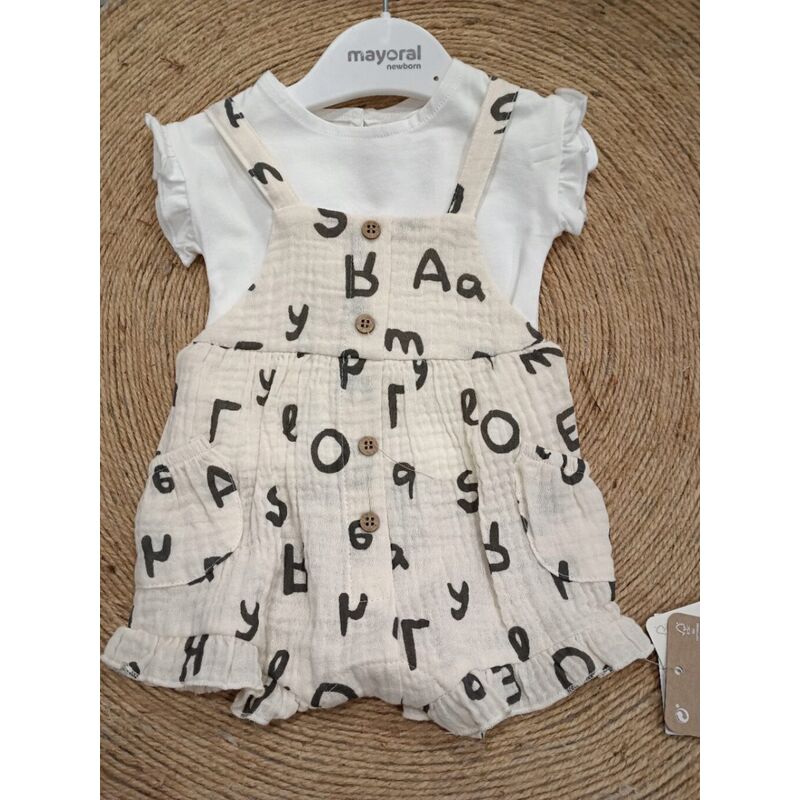 1662 Conjunto peto camisa mayoral. ROPA PARA BEBES ,PREMAMA Y COLEGIAL - DE 0 5 AÑOS INFANTIL VERANO RECIEN NACIDO MAYORAL 0-1