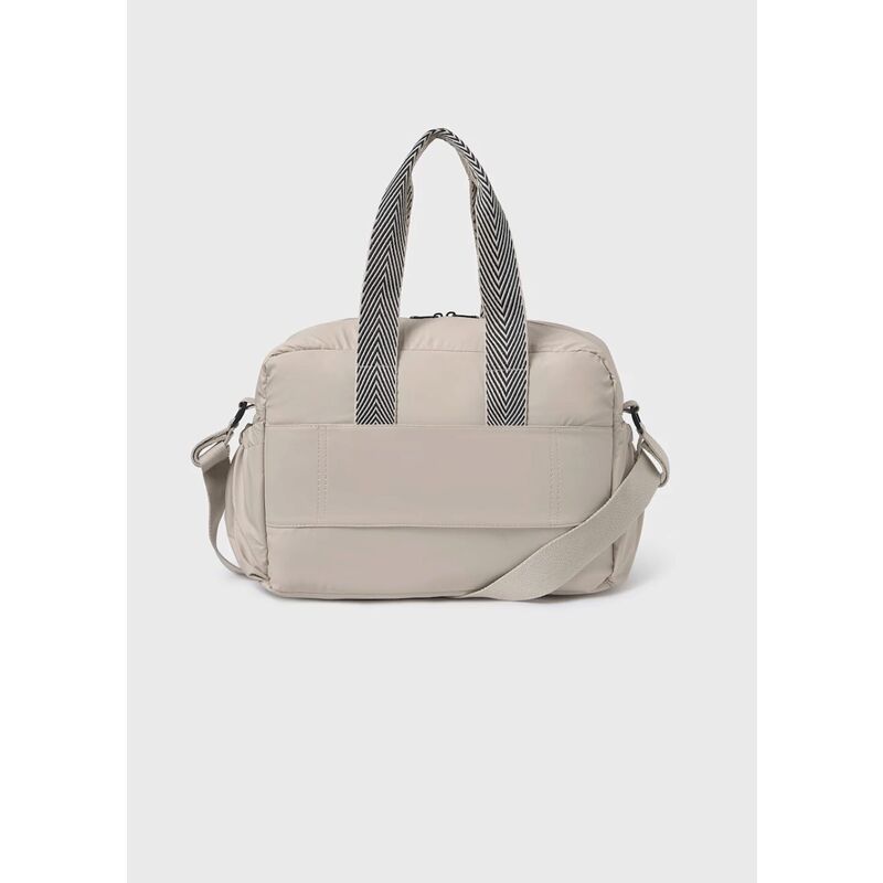 19888 Bolso asa fantasia avena Mayoral. COCHECITOS-CARRICOCHES PARA BEBE SACOS Y TEXTILES BOLSOS ,TALEGAS MALETAS . Color AVENA.