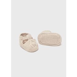 9908 Patucos tricot. ZAPATOS PARA BEBE - CALZADO Peuca verano ,Sandalias . CALZADO 15. Color PIEDRA. 
