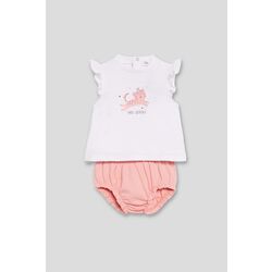251040 Conjunto de camiseta  y ranita niña street monkey. ROPA PARA BEBES ,PREMAMA Y COLEGIAL - DE 0 5 AÑOS INFANTIL VERANO