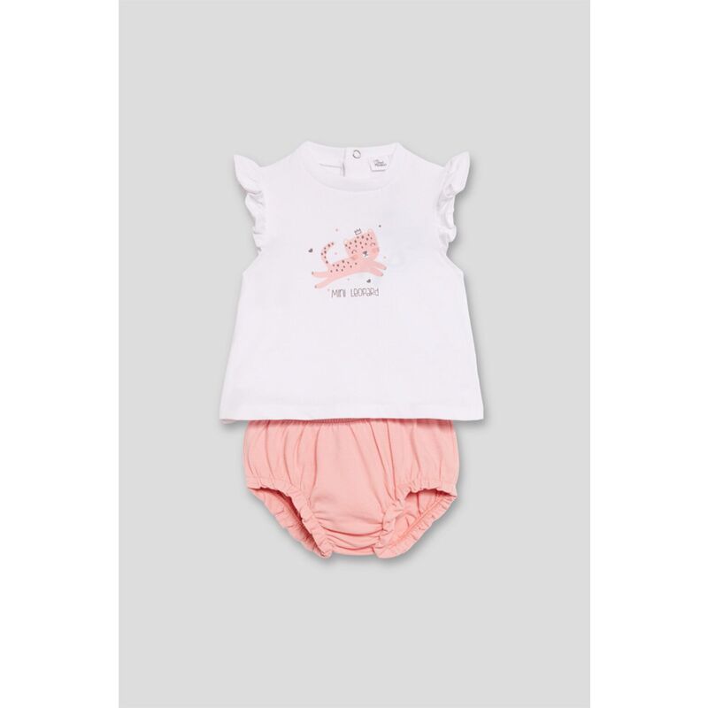 251040 Conjunto de camiseta  y ranita niña street monkey. ROPA PARA BEBES ,PREMAMA Y COLEGIAL - DE 0 5 AÑOS INFANTIL VERANO
