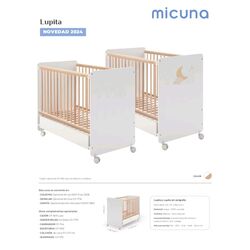 Micuna Lupita cuna 120 x 60. MOBILIARIO Y DECORACION PARA BEBE - CUNAS . Color 0. 
