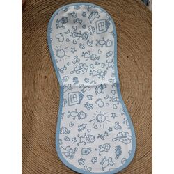 17 TOALLA DE BAÑO GARVEL. PUERICULTURA Y COMPLEMENTOS PARA BEBES - COMIDA BABEROS . Color Azul. 