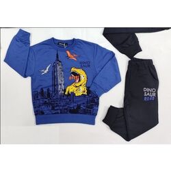 7900 CHANDAL DINO GARVEL. ROPA PARA BEBES ,PREMAMA Y COLEGIAL - DE 0 5 AÑOS INFANTIL VERANO NIÑO Chandal . Color Azul. TALLAS 3