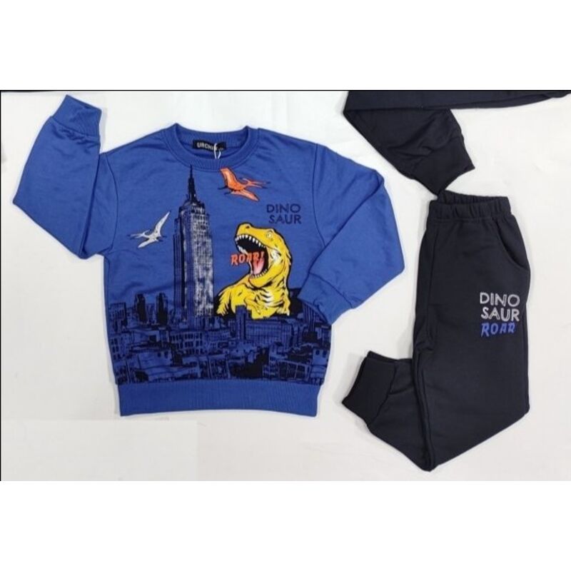 7900 CHANDAL DINO GARVEL. ROPA PARA BEBES ,PREMAMA Y COLEGIAL - DE 0 5 AÑOS INFANTIL VERANO NIÑO Chandal . Color Azul. TALLAS 3