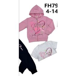 7926 CHANDAL DE TRES PIEZAS GARVEL. ROPA PARA BEBES ,PREMAMA Y COLEGIAL - DE 0 5 AÑOS INFANTIL VERANO NIÑA Chandal . Color Rosa.