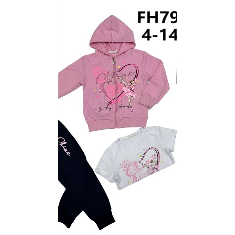 7926 CHANDAL DE TRES PIEZAS GARVEL. ROPA PARA BEBES ,PREMAMA Y COLEGIAL - DE 0 5 AÑOS INFANTIL VERANO NIÑA Chandal . Color Rosa.