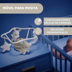 Móvil de cuna con proyector Arcoiris. JUGUETES PARA BEBE - MOVILES, PROYECTORES CARRILLONES . Color GRIS . 