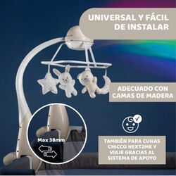 Móvil de cuna con proyector Arcoiris. JUGUETES PARA BEBE - MOVILES, PROYECTORES CARRILLONES . Color GRIS . 
