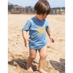 Camiseta cangrejo factor +50UV Saro. ROPA PARA BEBES ,PREMAMA Y COLEGIAL - DE 0 5 AÑOS INFANTIL VERANO NIÑO Conjunto baño NIÑA