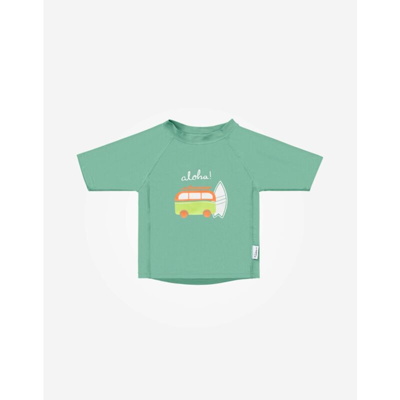Camiseta solar +50UV verde furgoneta Saro. ROPA PARA BEBES ,PREMAMA Y COLEGIAL - DE 0 5 AÑOS INFANTIL VERANO NIÑO Conjunto baño